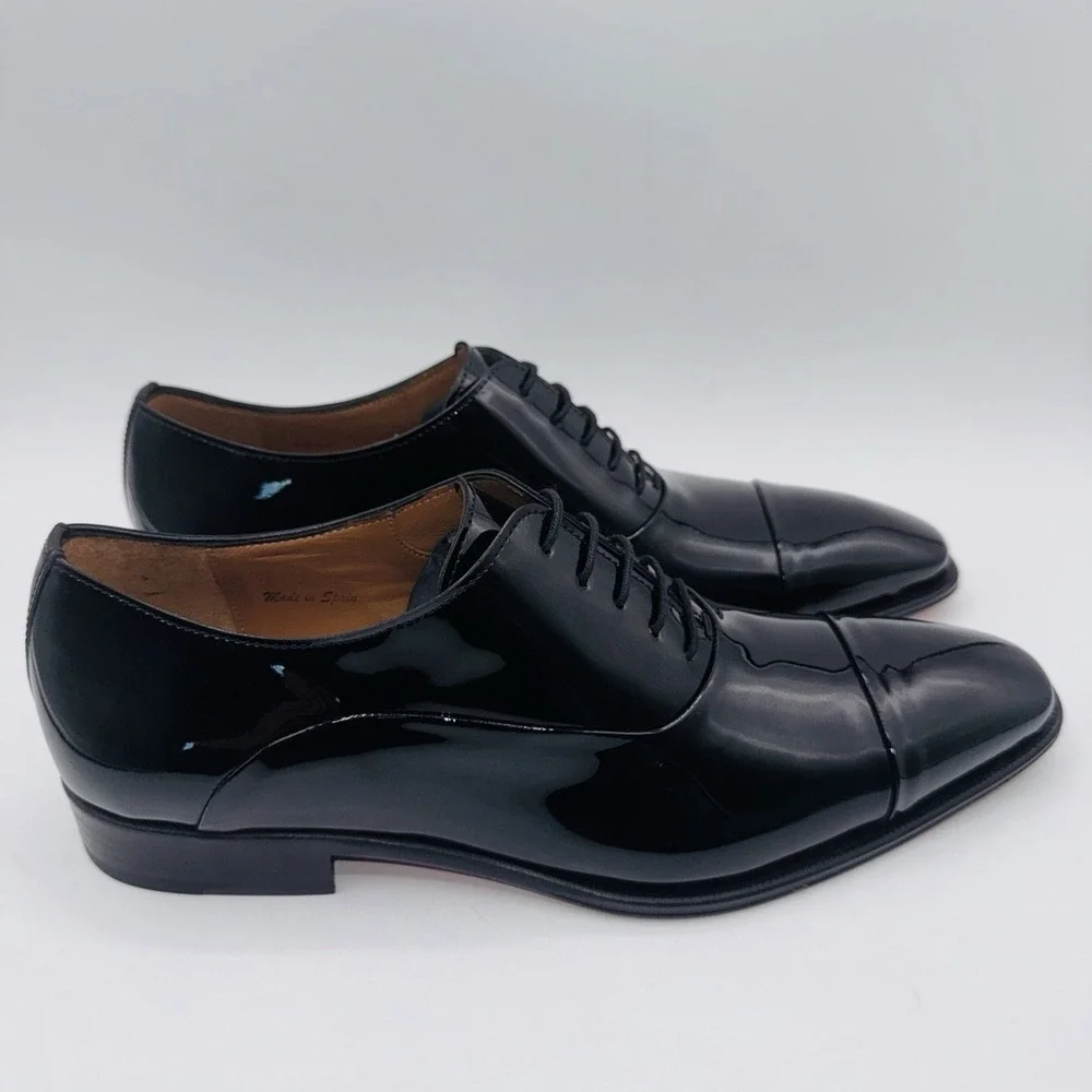 Mezlan Formal Oxfords Men's‎ Size 8.5 Black Patent Leather